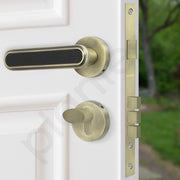 Plantex Triple Security Door Lock for Home/Main Door Lock Set with 3 Years of Warranty/Mortise Lock for Door with Brass Lock Body & Cylinder (34 -Brass Antique & Black)