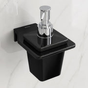 Plantex Liquid Soap Dispenser for Bathroom/Acrylic Shampoo Dispenser/Hand wash Dispenser/Bathroom Accessories - Pack of 1 (VIB-137, Black)