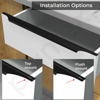 Plantex Profile Handle for Kitchen Cabinet/26 Inch Alluminium Drawer Profile Handle/Wardrobe Pull Handle for Home/Office/Hotel - Pack of 1 (Black)