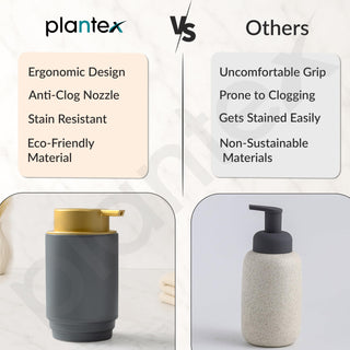 Plantex Ceramic Soap Dispenser for Washbasin/Hand Soap Dispenser/Soap Dispenser for Kitchen/Bathroom Accessories - Pack of 1