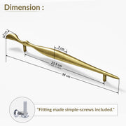 Plantex Cabinet Handle/224mm Handle for Cabinet/Furniture/Door Pull-Push Handle for Home/Office - Pack of 1 (Brass Antique)