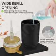 Plantex Ceramic Soap Dispenser for Washbasin/Hand Soap Dispenser/Soap Dispenser for Kitchen/Bathroom Accessories - Pack of 1
