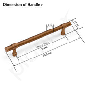 Plantex 12 Inch Main Door Handle/304 Grade Stainless Steel Handle for Door/Pull-Push Handle for Home/Office/3 Years Warranty By Plantex - Pack of 1 (APS-150, PVD Rose Gold)