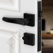 Plantex Main Door Lock/Mortise Lock for Doors - Robust Door Handle for Home with Brass Locks Body & Cylinder (PT-014, Black)