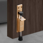 Plantex Kickdown Door Stopper Spring Loaded Telescopic Step On/Off Door Stopper Rubber, Adjustable Heavy Duty Door Locks Holder Stop/Release by Foot - Pack of 1 (Rose Gold)