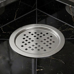 Plantex 304 Grade Stainless Steel Bathroom Drain Cover/Floor Drain Jali for Bathroom/Drainage Cover (5x5 inches) - (TRINEX, Chrome)