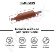 Plantex Profile Handle for Kitchen Cabinet/10 Inch Alluminium Drawer Profile Handle/Wardrobe Pull Handle for Home/Office/Hotel - Pack of 1 (Rose Gold)