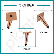 Plantex Heavy Duty Stainless Steel 4 inch Sofa Leg/Bed Furniture Leg Pair for Home/Furniture Sofa Legs for Table/Sofa Support Legs/Sofa Furniture Leg (Rose Gold) Set of 10 Pcs