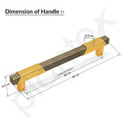 Plantex Door Handle/14 Inch Main Door Handle/Aluminium Door Handle/Pull-Push Door Handle/Door Accessories (Pack of 1, Brass Antique, Gold)