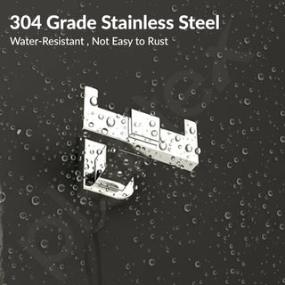 Plantex Robe Hook for Bathroom/304 Grade Stainless Steel Towel Hook/Cloth Hanger/Bathroom Accessories - Pack of 1 (1905, Chrome)