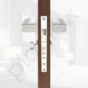 Plantex Triple Security Door Lock for Home/Main Door Lock Set with 3 Years of Warranty/Mortise Lock for Door with Brass Lock Body & Cylinder (7066 - Chrome & Satin White)