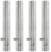 Plantex Stainless Steel Tower Bolt/Tower Bolt for Home,Offices Doors and Windows/Tower Bolt for Main Door/Door Latch/Kundi/Chitakini/Door Latch for Windows - Pack of 4 (Matt Finish, 8 inch)