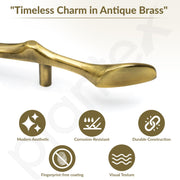 Plantex Cabinet Handle/Kitchen Cabinet Door Handle/Wardrobe/288 mm Cupboard Handle/Door Pull-Push Handle for Home/Office - Pack of 2 (Brass Antique)