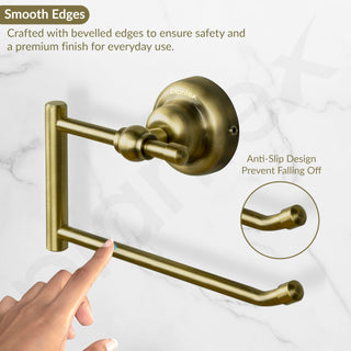 Plantex 304 Grade Stainless Steel Napkin Hanger for Wash Basin/Towel Holder for Bathroom/Towel Ring/Bathroom Accessories - Skyllo (Antique)