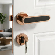 Plantex Door Lock Set with Keys/Mortise Door Lock for Home/Office/Hotel - Pack of 1 (OHMH-21, PVD Rose Gold & Black)