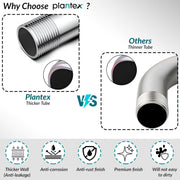 Plantex 11-Inch S-Shaped Shower Arm for Overhead Shower/Stainless Steel Shower Pipe/Wall Mount Bathroom Fitting with Â½-Inch Thread - Pack of 1 (Chrome)