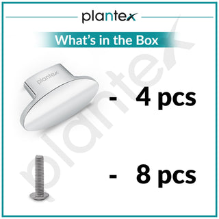 Plantex Knobs for Drawer/Cabinets Knobs/Pull-Push Knobs for Kitchen/Bedroom/Drawer - Pack of 4 (Oval, Chrome)