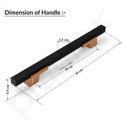 Plantex Door Handle/17 Inch Main Door Handle/Handle for Wooden Door/Pull-Push Door Handle/Door Accessories (Pack of 1, Rose Gold-Black)