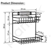 Plantex Self Adhesive Detergent Rack/GI Steel Bathroom Multipurpose Detergent Holder/Bathroom Shelf/Storage Rack/Bathroom Accessories (Powder Coated)