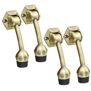 Plantex Door Stopper for Main Door/5-Inch Stopper with Rubber Grip/Stoppers for Wooden Door/Stops for Door â€“ Pack of 4 (Brass Antique)
