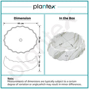 Plantex Ceramic Basin for Bathroom/Table Top Wash Basin/Washbasin for Living Room/Restaurant (Marble Finish, 17 x 15 x 6 Inch)