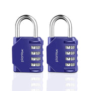 Plantex Number Lock/4 Digit Combination Lock/Zinc Alloy Locks for Luggage/Locks for Travel Bags/Locks for Cabin Luggage/Travel Essentials - Pack of 2 (Blue)