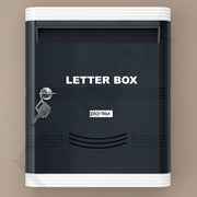 Plantex Durable Plastic Letter Box/Suggestion Box for Office/Post Box/Complaint Box/Letter Box for Home Gate with Key Lock/Mail Box - (Grey & White), Wall Mounted