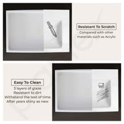 Plantex Platinum Ceramic WashBasin/Tabletop Wash Basin/Basin for Bathroom/Countertop Bathroom Wash Basin with 10 Years Glaze Warranty by Plantex (White - 24.5 x 16.5 x 5 Inch)