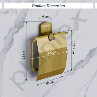 Plantex 304 Stainless Steel Tissue Paper Roll Holder for Bathroom/Toilet Paper Stand for Washroom/Toilet Paper Holder for Bathroom Accessories - Parv (Brass Antique)