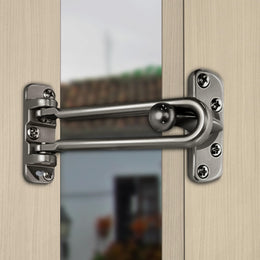 Plantex Heavy Duty Swing Bar Lock/Door Safety Guard with High Security Auxiliary Lock for Home/Office/Hotel - Pack of 4 (SH-42, Satin-Black Finish)