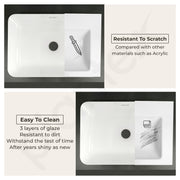 Plantex Ceramic Wash Basin/Washbasin for Bathroom/Tabletop Wash Basin with 10 Years Glaze Warranty by Plantex/Countertop Vessel Sink for Home, Office Ã¢â‚¬â€œ (NCTT-338, White, 22 x 16 x 4 Inch)
