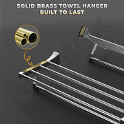 Plantex Towel Rack for Bathroom/Pure Brass Towel Holder/24 Inch Towel Stand/Towel Bar/Bathroom Accessories - Pack of 1 (APS-DL-13, Chrome)