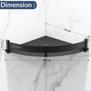 Plantex Stainless Steel Corner Shelf for Bathroom Wall/Bathroom Corner Shelves/Bathroom Shelf Rack/Side Corner Shelf/Kitchen Organizer/Bathroom Corner Rack- (12x12 inches, Black)