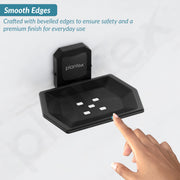 Plantex 304 Grade Stainless Steel Soap Dish/Wall Mounted Soap Holder/Bathroom Accessories - Cute (Black)