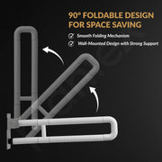 Plantex Stainless Steel 24 Inch U-Shape Handle for Bathroom Support/Space-Saving Safety Bar for Shower/Toilet/Bedside Anti-Slip Shower Grab Bar for Bathroom - (White)