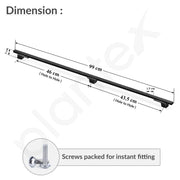 Plantex Aluminium Cabinet Handle/900mm Wardrobe Handle for Home/Cupboard Door Pull-Push Handles for Office - Pack of 1 (DTC-5580, Black)
