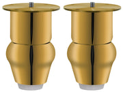 Plantex Heavy Duty Round 4 inch Spare Sofa Legs for Bed Furniture/Sofa Legs for Furniture Fitting/Table Legs/Sofa Leg Set of 2 pcs (Gold)