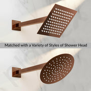 Plantex 9-Inch Shower Arm for Overhead Shower/Stainless Steel Shower Pipe/Wall Mount Bathroom Fitting with Â½-Inch Thread - Pack of 1 (Rose Gold)
