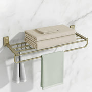 Plantex 304 Grade Stainless Steel 24 inch Towel Rack/Towel Bar/Towel Hanger/Towel Storage for Bathroom - Crystal (Brass Antique)