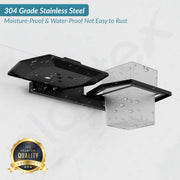Plantex 304 Stainless Steel 2in 1 Soap Holder and Brush Stand for Wash Basin/Bathroom Organizer for Soap Stand and Toothbrush Holder (Cute - Black)