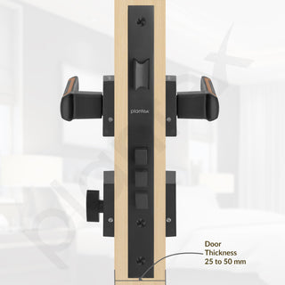 Plantex Triple Security Door Lock for Home/Main Door Lock Set with 3 Years of Warranty/Mortise Lock for Door with Brass Lock Body & Cylinder (7127, Grey & Choco)