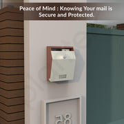 Plantex Letter Box/Suggestion Box with Key Lock/Post Box for Gate Home/Office/Complaint Box/Wall Mounted Mail Box - GI Steel (Orchid & Ivory)