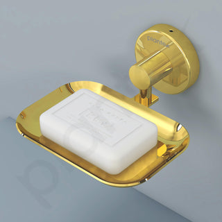 Plantex Galaxy 304 Grade Stainless Steel Single Soap Dish/Soap Stand/Soap Holder/Bathroom Accessories - (PVD Gold)