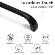 Plantex Cabinet Handle/128mm Handle for Drawer/Wardrobe/Kitchen Handle/Pull-Push Handle for Home/Office - Pack of 1 (Black)