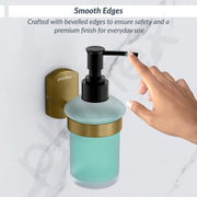 Plantex 304 Grade Stainless Steel Liquid Soap Dispenser/Shampoo Dispenser/Handwash Dispenser/Bathroom Accessories - Parv (Brass Antique)