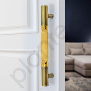 Plantex 15 Inch Main Door Handle for Wooden Doors - Pull-Push Handle Accessories (Pack of 1, Brass Antique, Gold) 3 Years Warranty