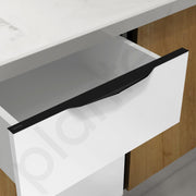 Plantex Profile Handle for Kitchen Cabinet/18 Inch Aluminium Drawer Profile Handle/Wardrobe Pull Handle for Home/Office/Hotel - Pack of 2 (Black)