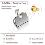 Plantex Smero Pure Brass Toilet Paper Holder/Tissue Paper Stand for Washroom/Bathroom - Superb (Chrome)
