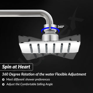 Plantex Stainless Steel 100 mm Rain Flow Overhead Shower with Water Saving Nozzle/Bathroom Shower/Adjustable Shower Head for Bathroom without Arm - (APS-617-Chrome)
