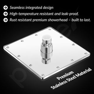 Plantex Stainless Steel Overhead Shower 6 x 6 inch with Water-Saving Technology/High pressure Rain Shower Head without Shower Arm/Bathroom Shower -(Elegance-Chrome)